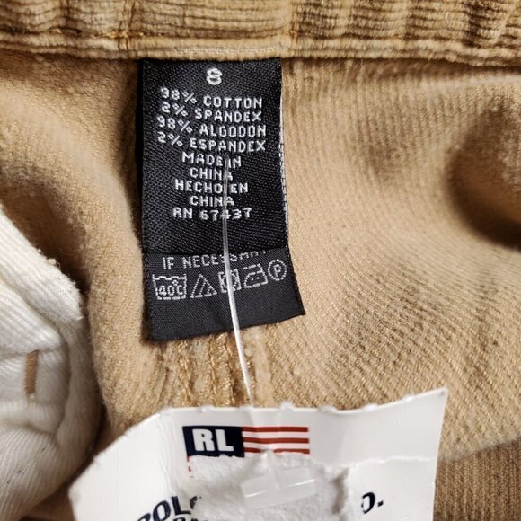 Polo Ralph Lauren Lowrise Y2K Cargo  Boho Bootcut Corduroy Womens 8/31  NWT - Picture 5 of 13